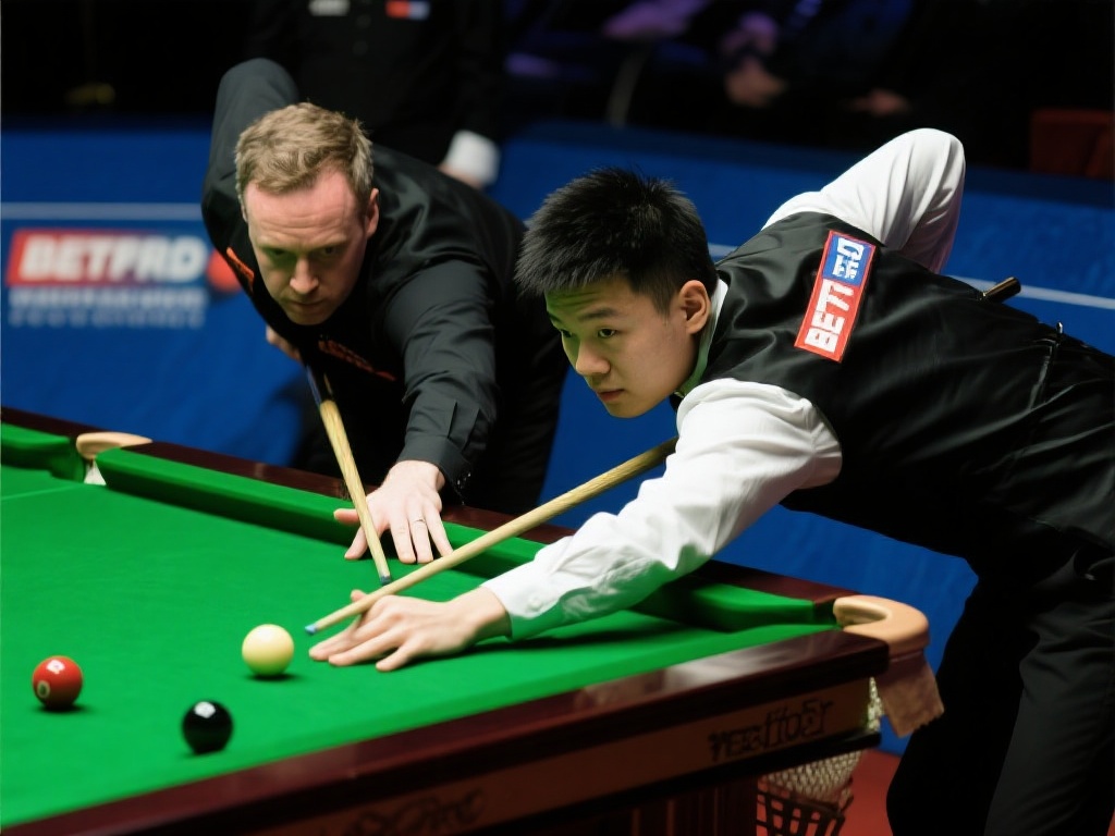 斯诺克世锦赛八强战:韦克林对阵赵心童首局对决 这场比赛的精彩之处在于两位选手截然不同的