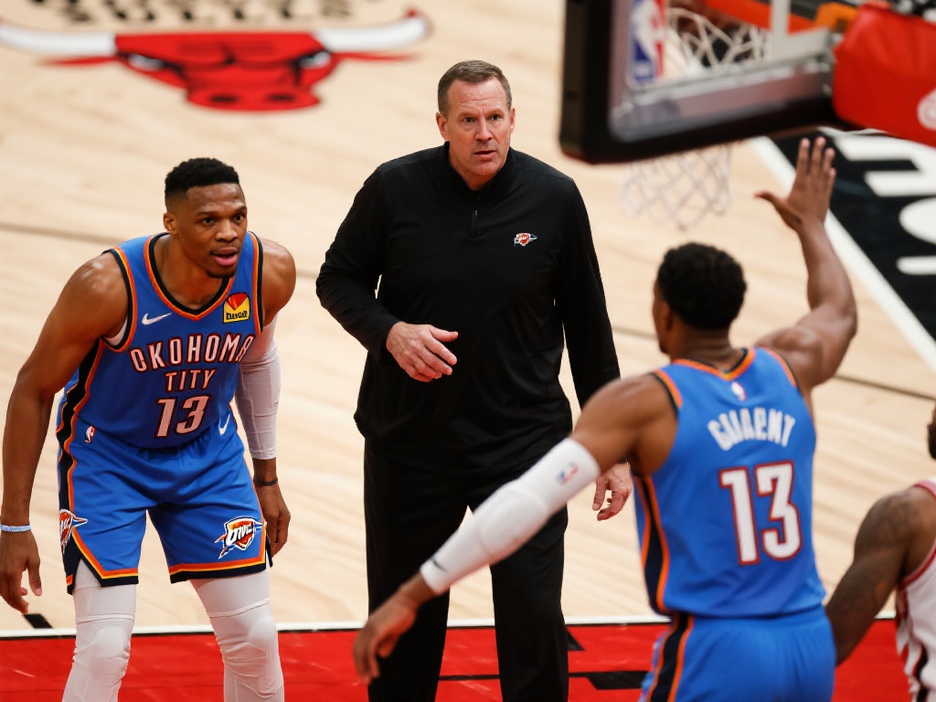 值得一提的是，雷霆队的主教练在战术布置上