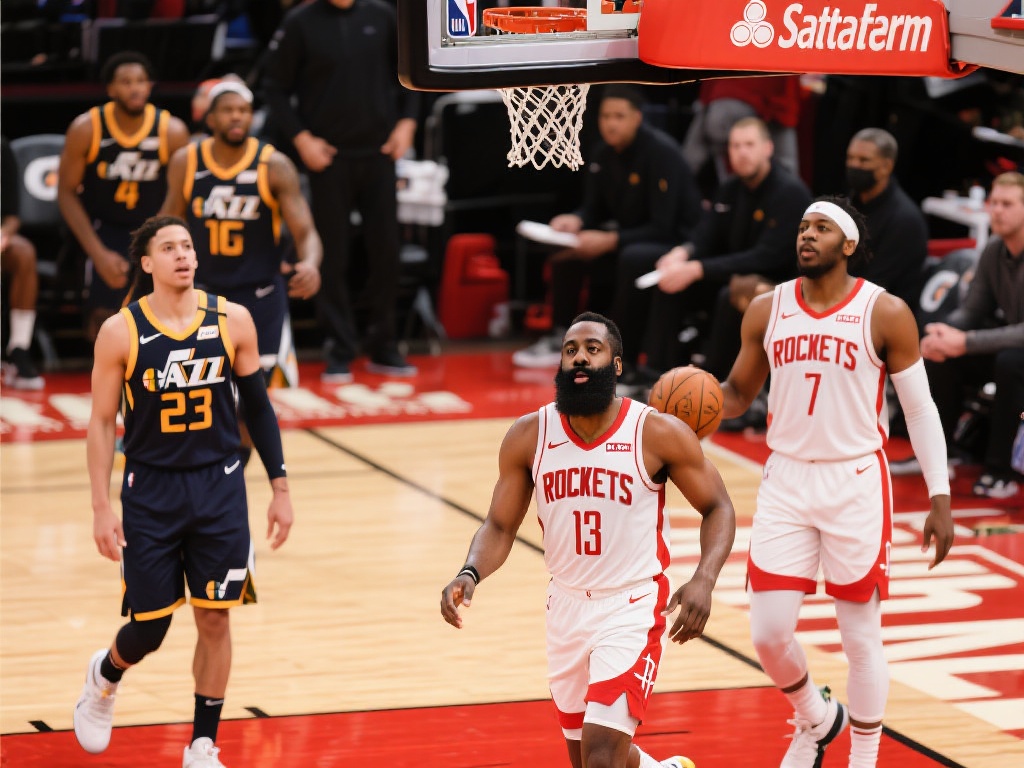 除了两位核心球员的亮眼表现，火箭队的整体